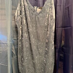 Forever 21 mElegant Blue Velvet Slip Velvet Dress